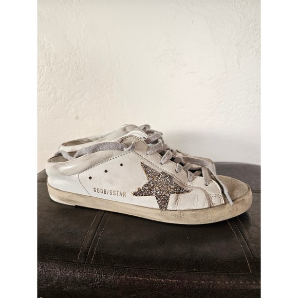 GOLDEN GOOSE Super-Star Sabot Leather White StreetwearMule Sneaker sz 37 US 6.5 - Picture 9 of 9